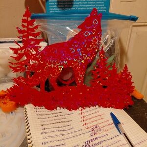 Red Wolf Silhouette Home Decor